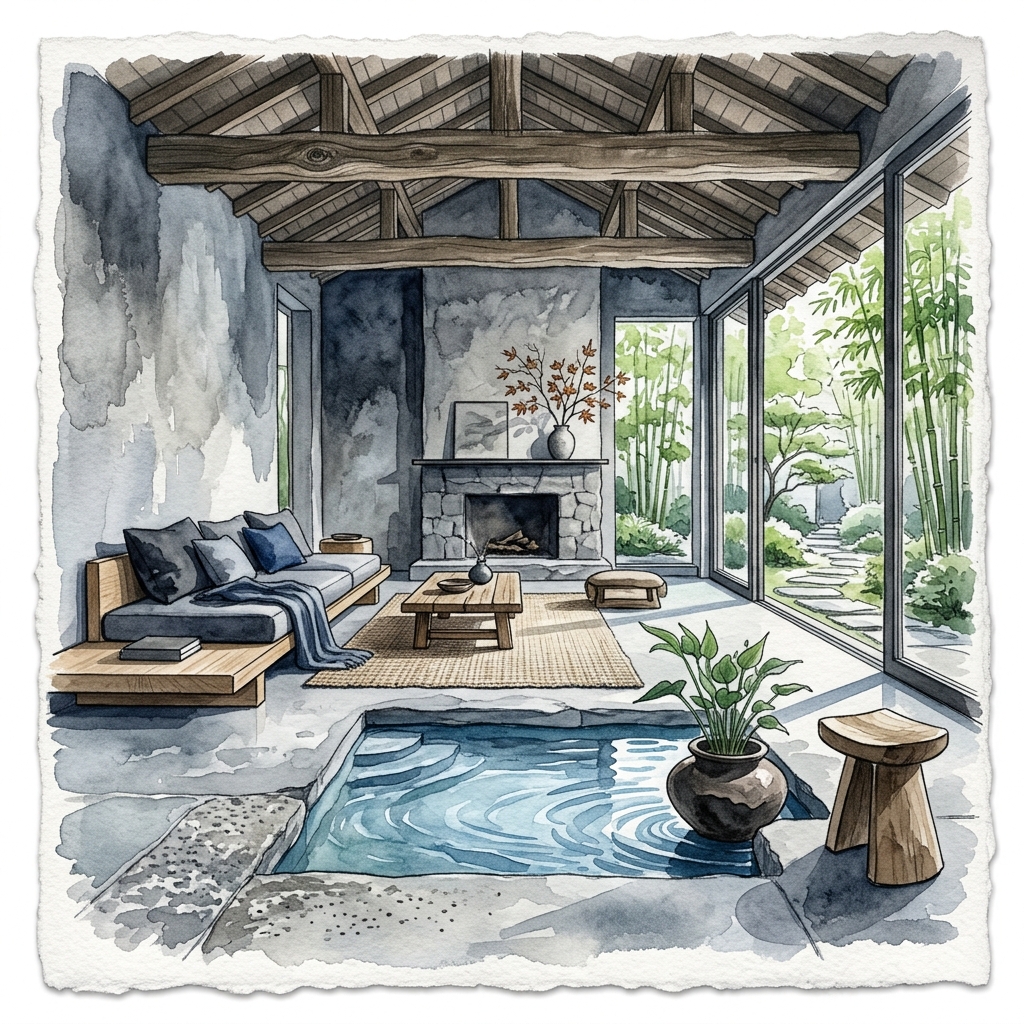 Water-Minimalism 2026: Cooling the 2026 Peak in Modern Interiors